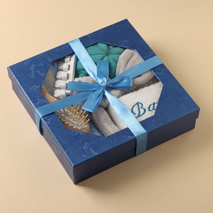 Набор банный, 7 предметов (3 мочалки, повязка на голову, расчёска, разделитель для пальцев, пемза), цвет МИКС Набор банный, 7 предметов (3 мочалки, повязка на голову, расчёска, разделитель для пальцев, пемза), цвет МИКС