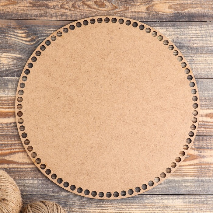 Заготовка для вязания Заготовка для вязания "Круг", донышко хдф коричневый гладкий, 30 см, d=9мм