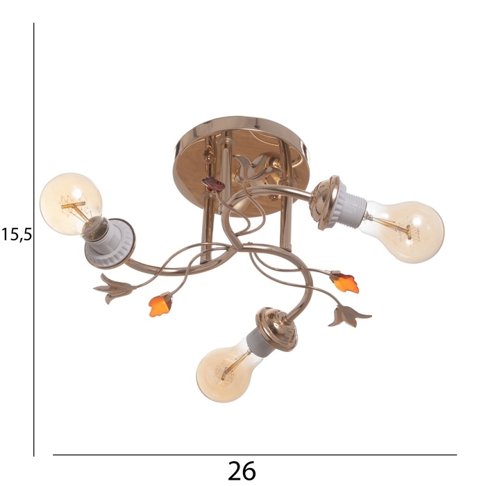 Люстра Люстра "Дикс" бп 3х40Вт Е27 Золото МОДЕЛЬ: 2612366