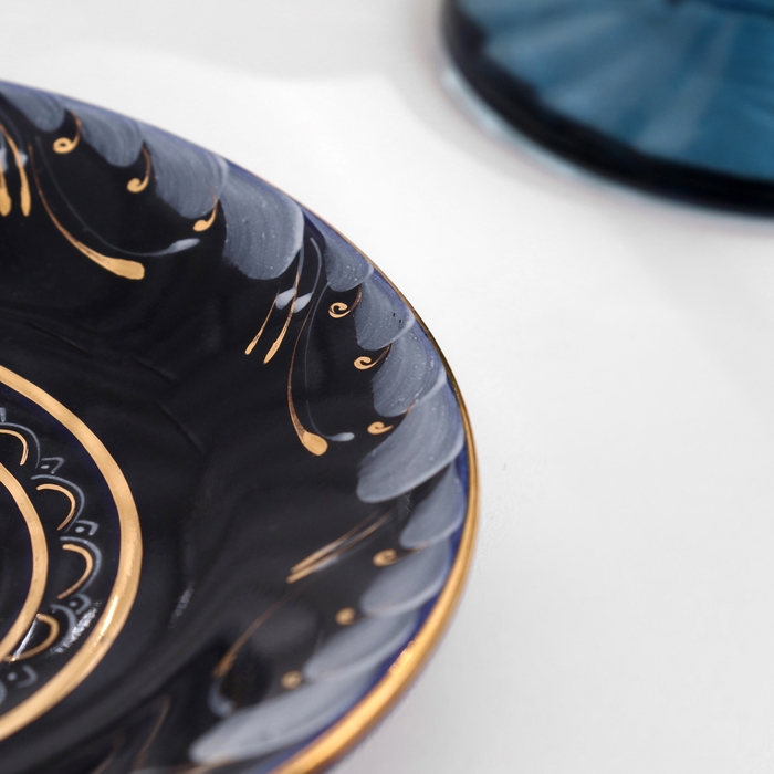 Блюдце Блюдце "Каракум", d-13см, кобальтовая глазурь