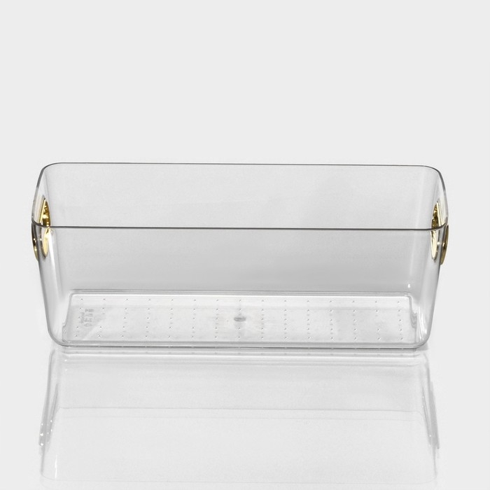 Контейнер для хранения «Нежность», 28×11×9,5 см, цвет прозрачный Контейнер для хранения «Нежность», 28×11×9,5 см, цвет прозрачный