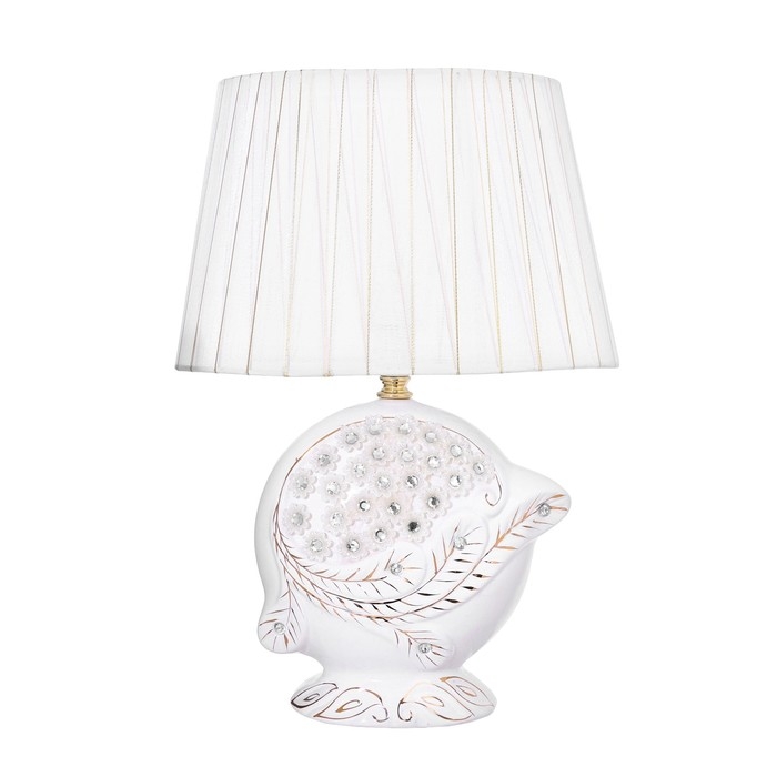 Настольная лампа  Настольная лампа "Новелла" Е14 40Вт белый 28х40 см RISALUX