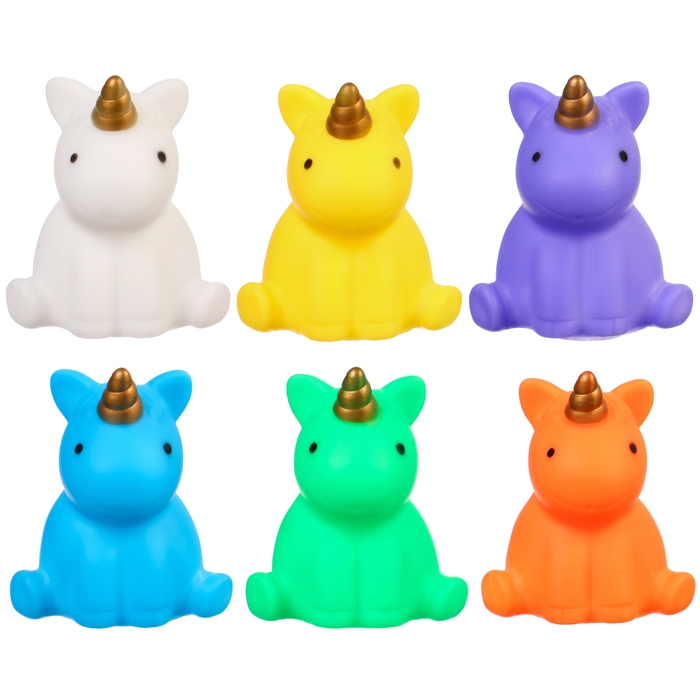 Набор резиновых игрушек для ванны «Единорожки», с пищалкой, 6 шт, Крошка Я Набор резиновых игрушек для ванны «Единорожки», с пищалкой, 6 шт, Крошка Я