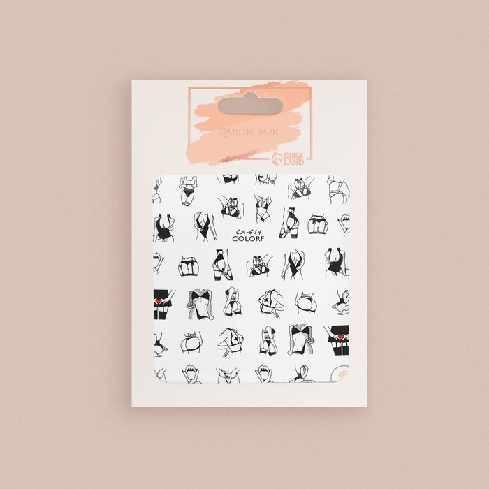 Наклейки для ногтей «Super Lady», разноцветные Наклейки для ногтей «Super Lady», разноцветные