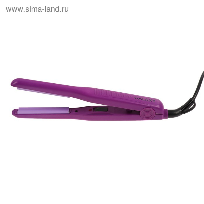 Щипцы-гофре Galaxy GL 4500, 30 Вт, до 200°С, керамика, пластины 86 х 13 мм, фиолетовые Щипцы-гофре Galaxy GL 4500, 30 Вт, до 200°С, керамика, пластины 86 х 13 мм, фиолетовые