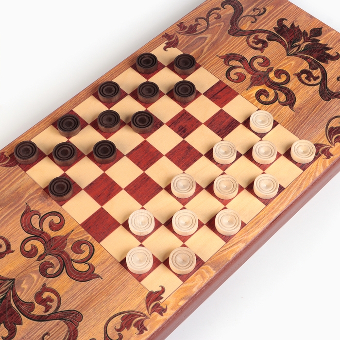 Нарды деревянные большие, с шашками  Нарды деревянные большие, с шашками "Конь-21", настольная игра, 60 х 60 см