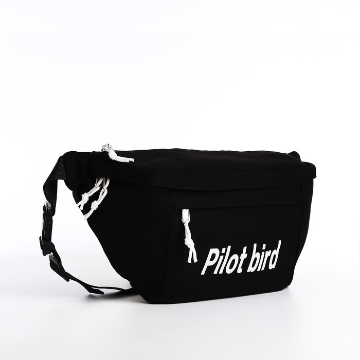 Сумка на одно плечо на молнии, 2 наружных кармана, цвет чёрный Сумка на одно плечо на молнии, 2 наружных кармана, цвет чёрный