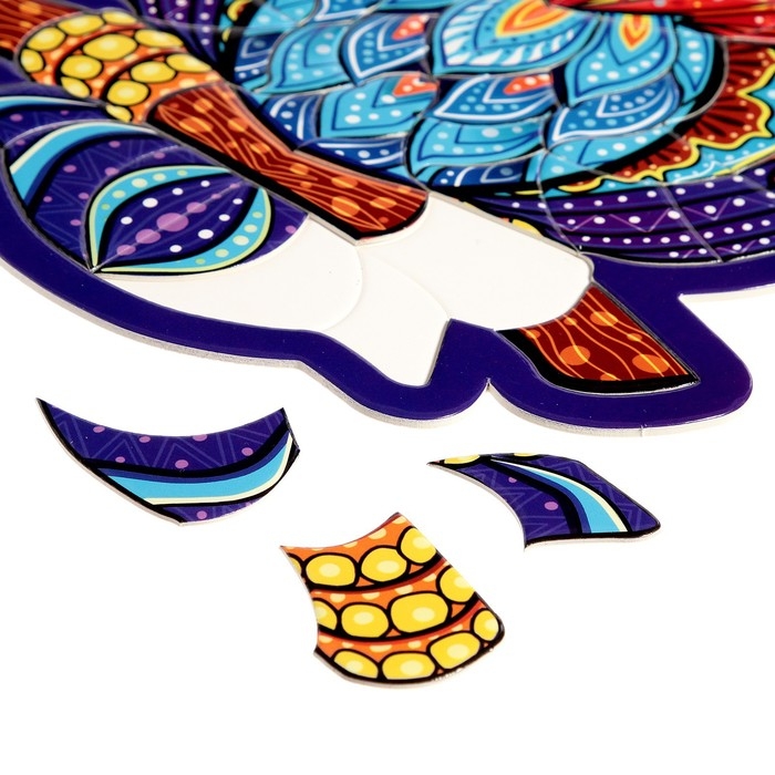 Фигурный пазл в рамке «Сова», на подложке, 76 деталей Фигурный пазл в рамке «Сова», на подложке, 76 деталей