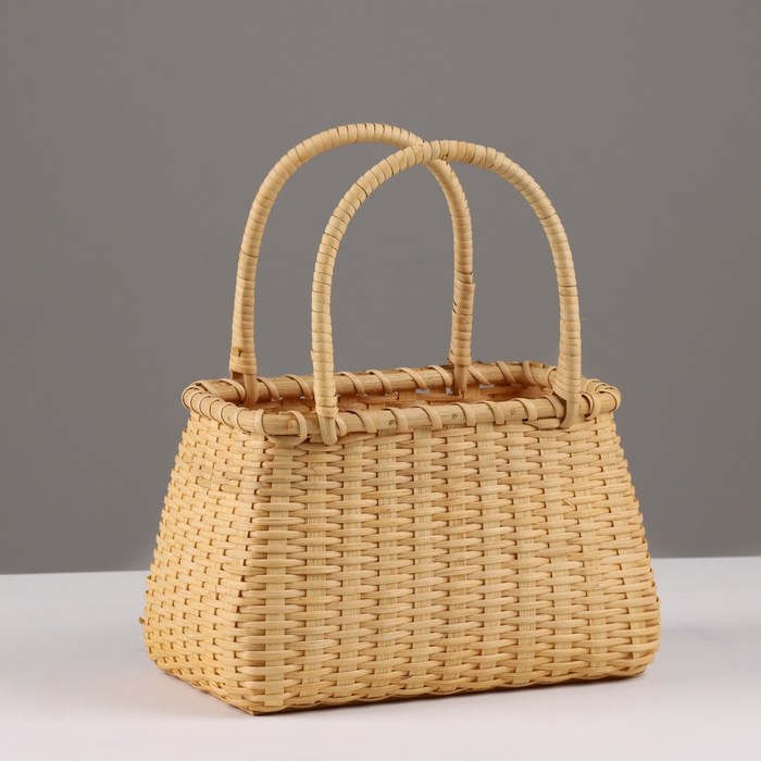 Корзина плетеная (ротанг), 23х14,5хН15/30,5 см, 1 шт., натуральный Корзина плетеная (ротанг), 23х14,5хН15/30,5 см, 1 шт., натуральный