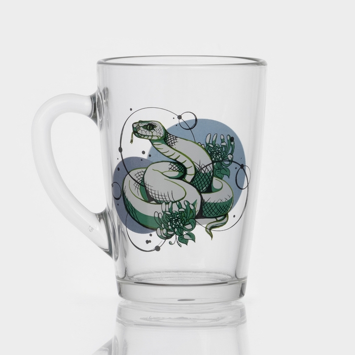 Кружка стеклянная кофейная «Змеи», 300 мл, МИКС