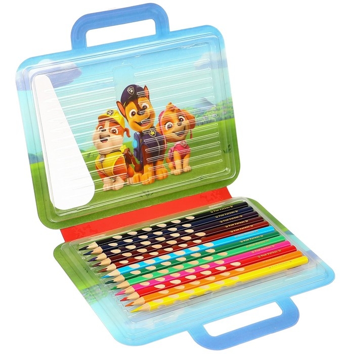 Цветные карандаши, 12 цветов, трехгранные, Щенячий патруль Цветные карандаши, 12 цветов, трехгранные, Щенячий патруль