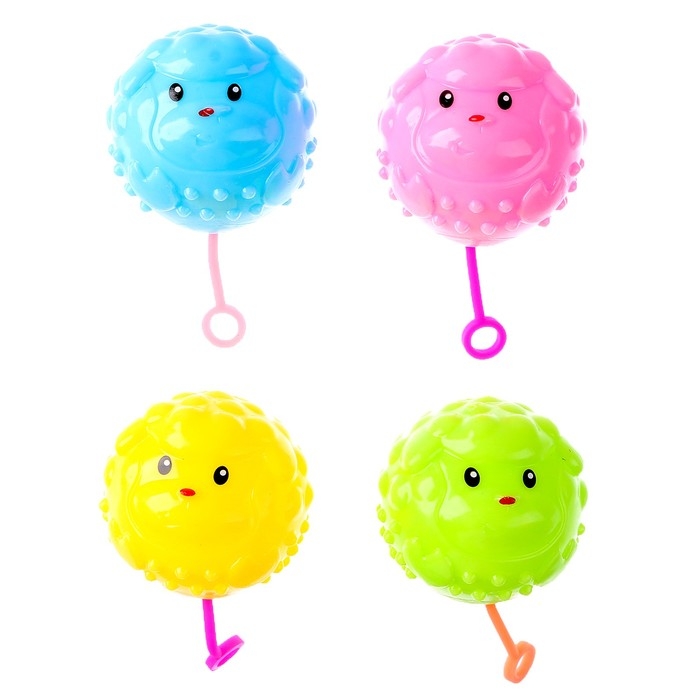 Мяч световой «Овечка» с пищалкой, цвета МИКС Мяч световой «Овечка» с пищалкой, цвета МИКС