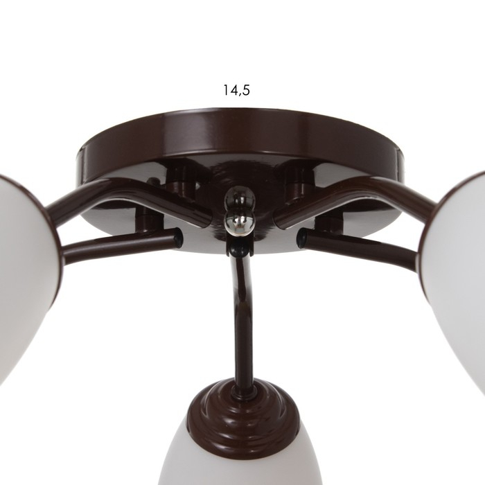 Люстра Оникс 5х15Вт E27 коричневый 52х52х15см BayerLux Люстра Оникс 5х15Вт E27 коричневый 52х52х15см BayerLux