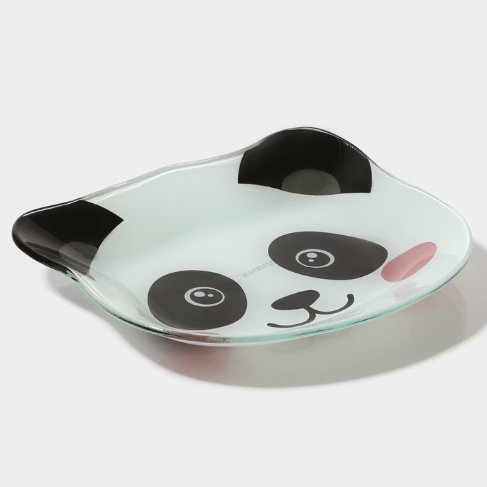 Тарелка стеклянная Доляна «Пандамэн», 14,9×12,9 см, цвет белый Тарелка стеклянная Доляна «Пандамэн», 14,9×12,9 см, цвет белый