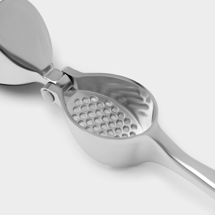 Пресс для чеснока Доляна Shapes, 17×4,7×3,2 см, рабочая часть 4×3 см, нержавеющая сталь Пресс для чеснока Доляна Shapes, 17×4,7×3,2 см, рабочая часть 4×3 см, нержавеющая сталь