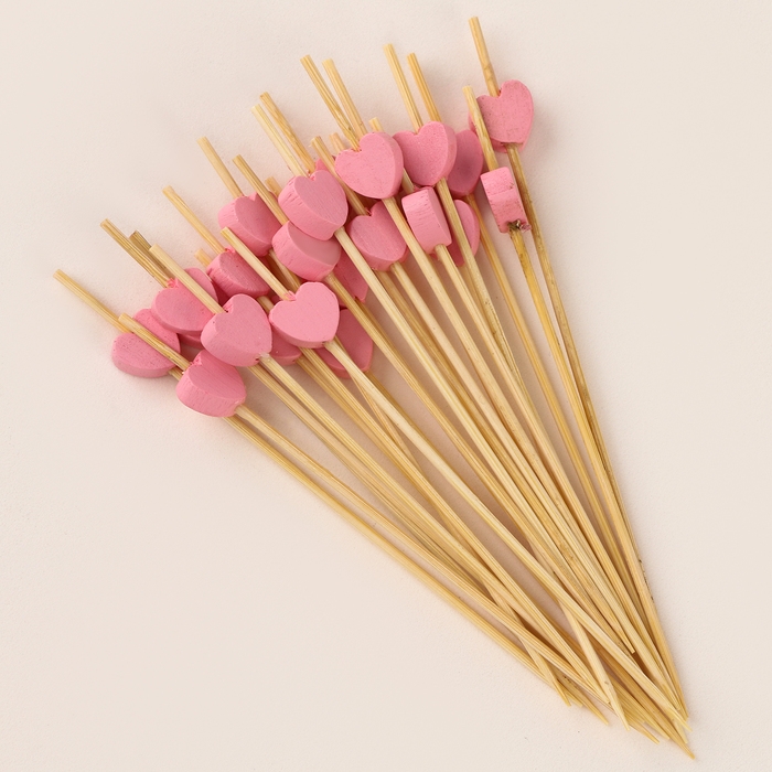 Шпажки «Сердечки», набор 24 шт. Шпажки «Сердечки», набор 24 шт.