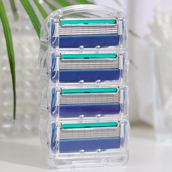 Сменные кассеты для бритья, 4 шт, совместимы с Gillette Fusion Сменные кассеты для бритья, 4 шт, совместимы с Gillette Fusion