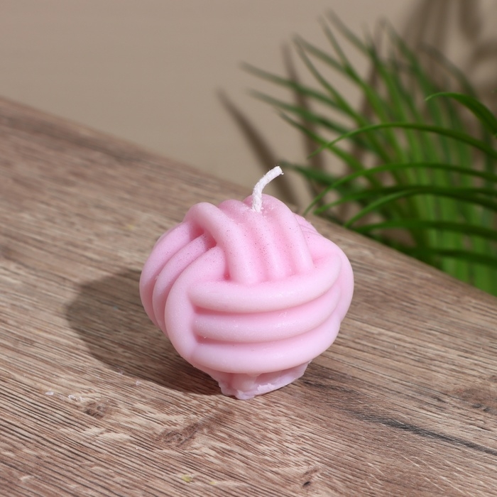 Свеча  Свеча "Клубок" 6х5х6 см, соевый воск МИКС