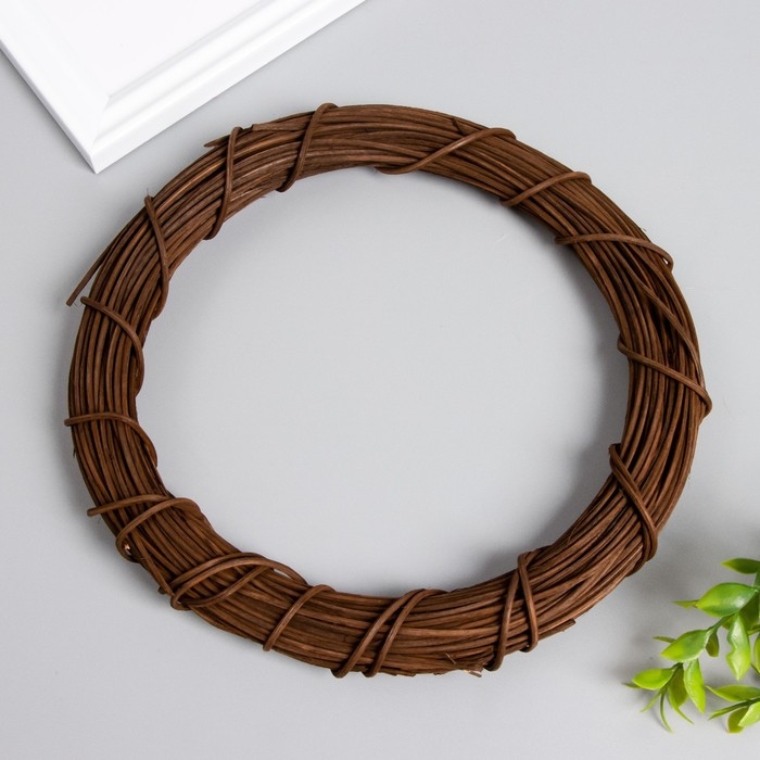 Кольцо ротанг для изготовления ловца снов Кольцо ротанг для изготовления ловца снов "Тёмно-коричневый" d=20 см