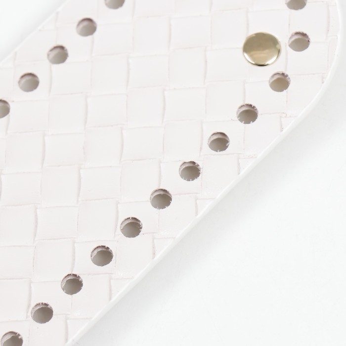 Основа для вязаных изделий кожзам Основа для вязаных изделий кожзам "Вытянутая плетёнка" белый 6х18 см