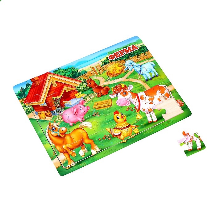 Пазл большой «Ферма», 30 элементов Пазл большой «Ферма», 30 элементов