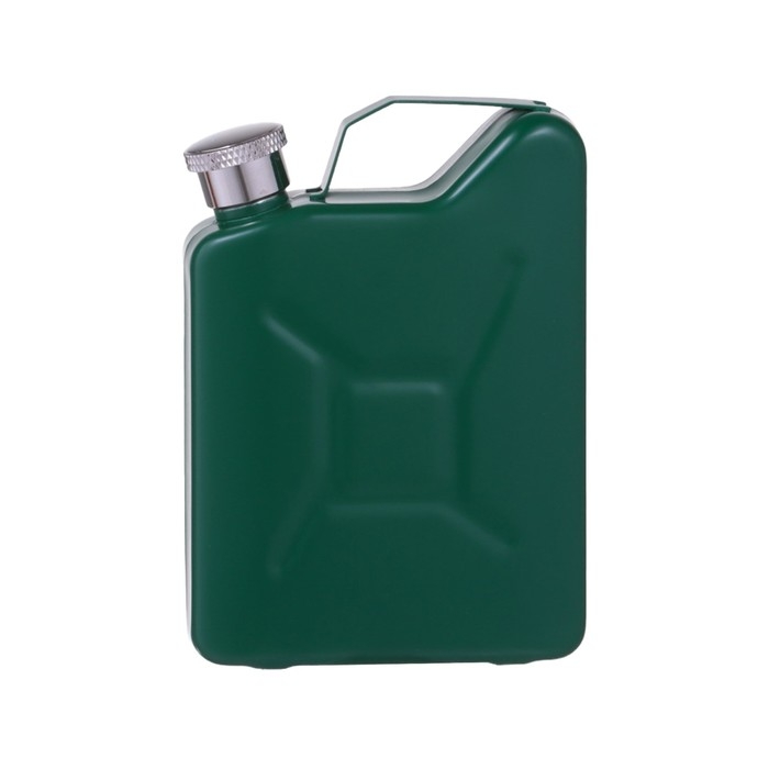 Фляжка для алкоголя Фляжка для алкоголя "Канистра", нержавеющая сталь, подарочная, армейская, 150 мл