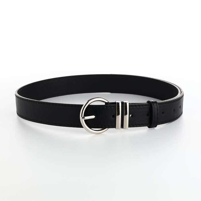 Ремень женский, ширина 3,5, винт, пряжка металл, цвет чёрный Ремень женский, ширина 3,5, винт, пряжка металл, цвет чёрный