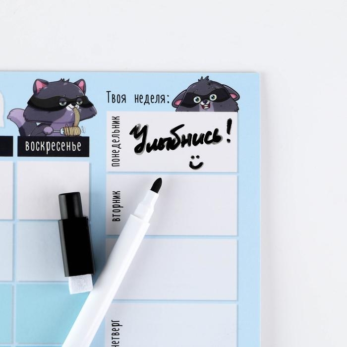 Магнитный Планинг А4 и стирающийся маркер Магнитный Планинг А4 и стирающийся маркер"Енотик",