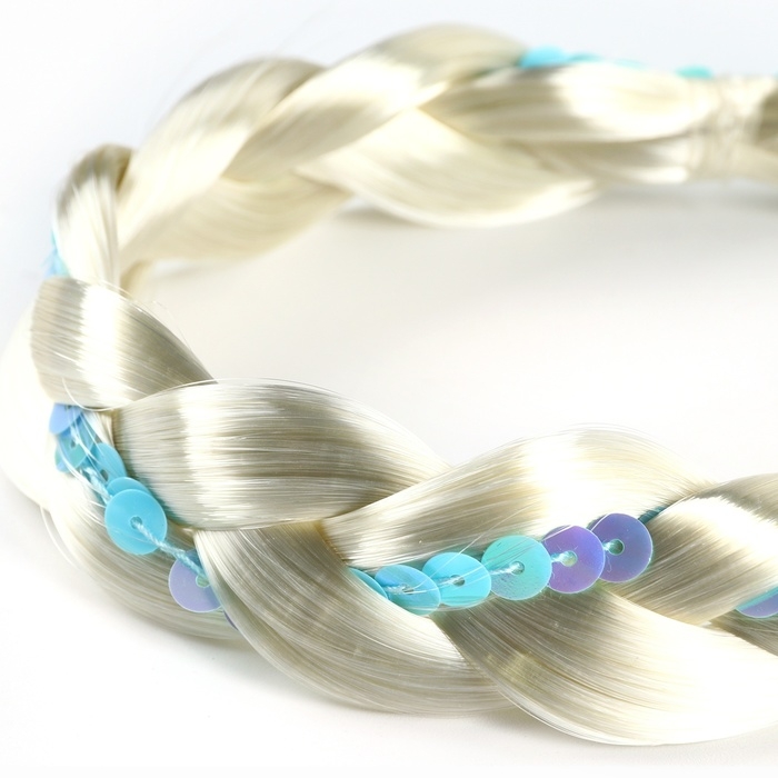 Прядь для волос на резинке, 40 см, Холодное сердце