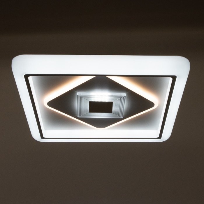 Светильник с ПДУ 1887/1 LED 89Вт диммер белый 46х46х7 см BayerLux