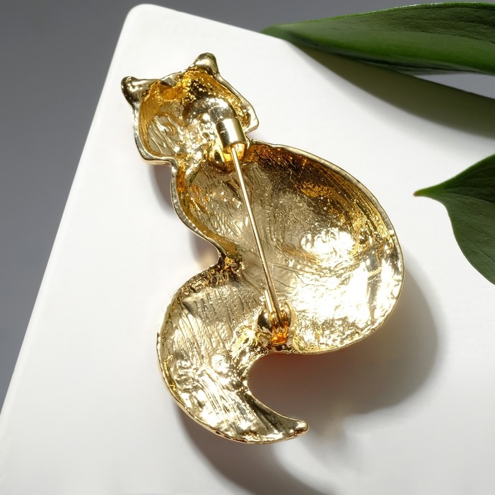 Брошь «Лисица», цветная в золоте Брошь «Лисица», цветная в золоте