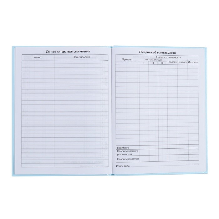 Дневник универсальный для 1-11 классов, Дневник универсальный для 1-11 классов, "Голубой", твердая обложка 7БЦ, глянцевая ламинация, 40 листов