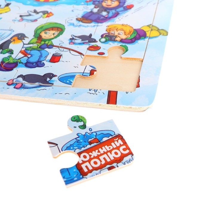 Пазл деревянный «Южный полюс», 30 элементов Пазл деревянный «Южный полюс», 30 элементов