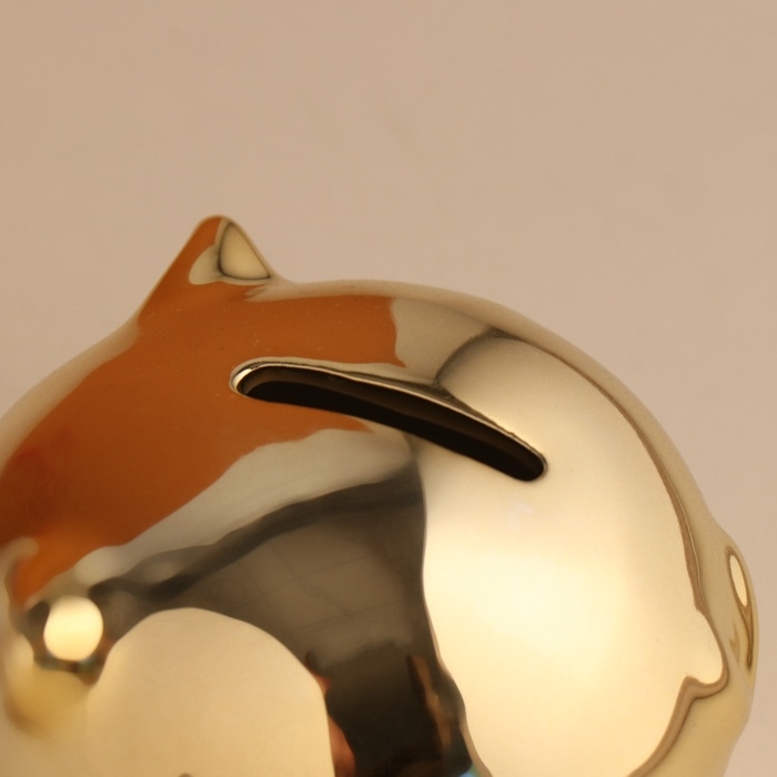 Копилка керамика  Копилка керамика "Золотой свин. Бабки-и-и" 11,3х8,9х9,5 см