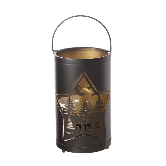 Светильник Светильник "Ночной лес" LED 3хААА черный 12х12х20,5см