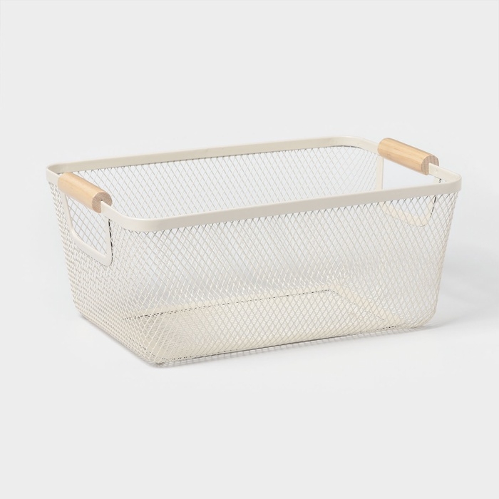 Корзинка универсальная прямоугольная  Корзинка универсальная прямоугольная "Миди", 32х20,5х14 см, цвет бежевый