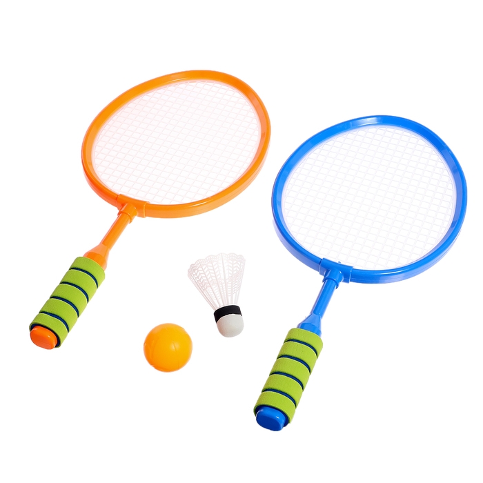 Набор для бадминтона, 2 ракетки, 49 см., волан, мяч Набор для бадминтона, 2 ракетки, 49 см., волан, мяч