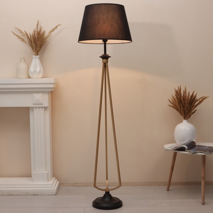 Торшер 19109/1 E27 40Вт черно-золотой 45х45х162 см