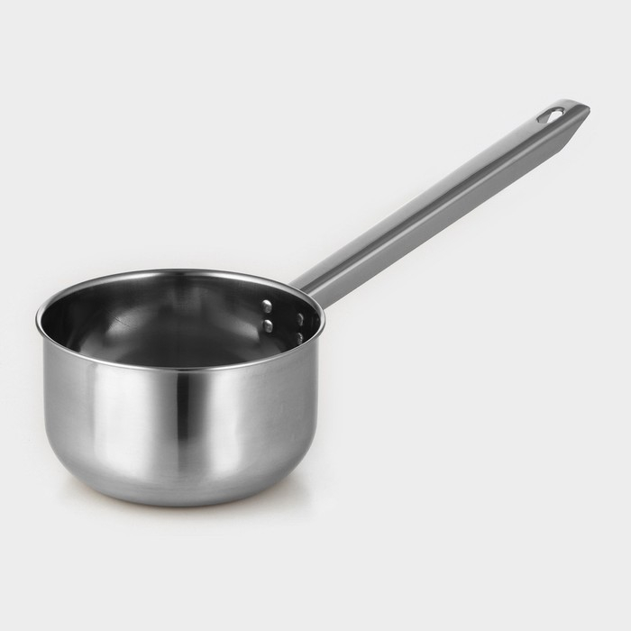 Ковш из нержавеющей стали с длинной ручкой, 1,8 л, 41×16×9,5 см, металлическая ручка, цвет серебряный Ковш из нержавеющей стали с длинной ручкой, 1,8 л, 41×16×9,5 см, металлическая ручка, цвет серебряный