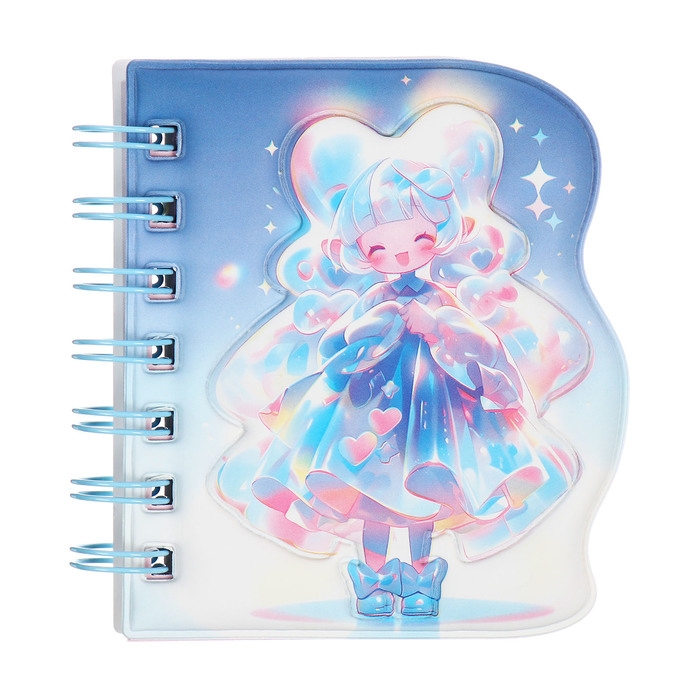 Записная книжка подарочная на гребне 80л,линия, цветной блок,облож.ПВХ 3D Аниме(10,2х10,5см)   10539 Записная книжка подарочная на гребне 80л,линия, цветной блок,облож.ПВХ 3D Аниме(10,2х10,5см)   10539