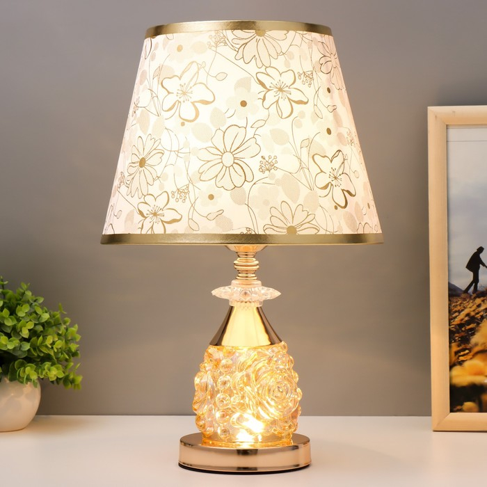 Лампа настольная Лампа настольная "Мурайя" E27 40W низ с подсветкой 24х24х40,5 см