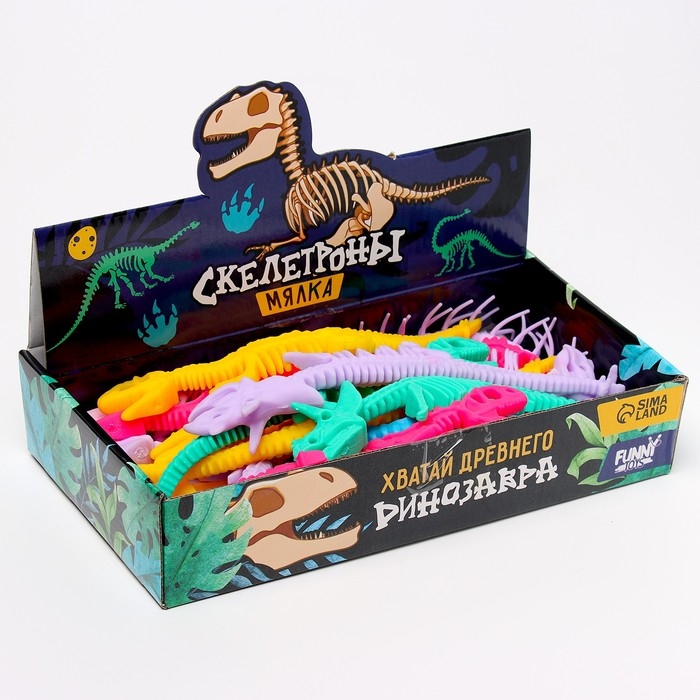 Антистресс сквиш мялка «Скелет динозавра» , в шоубоксе Антистресс сквиш мялка «Скелет динозавра» , в шоубоксе
