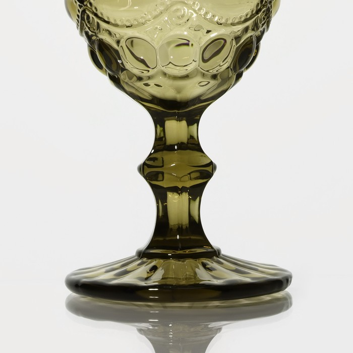 Набор бокалов для вина стеклянный Magistro &laquo;Ла-Манш&raquo;, 250 мл, 8&times;15,5 см, 2 шт, цвет зелёный