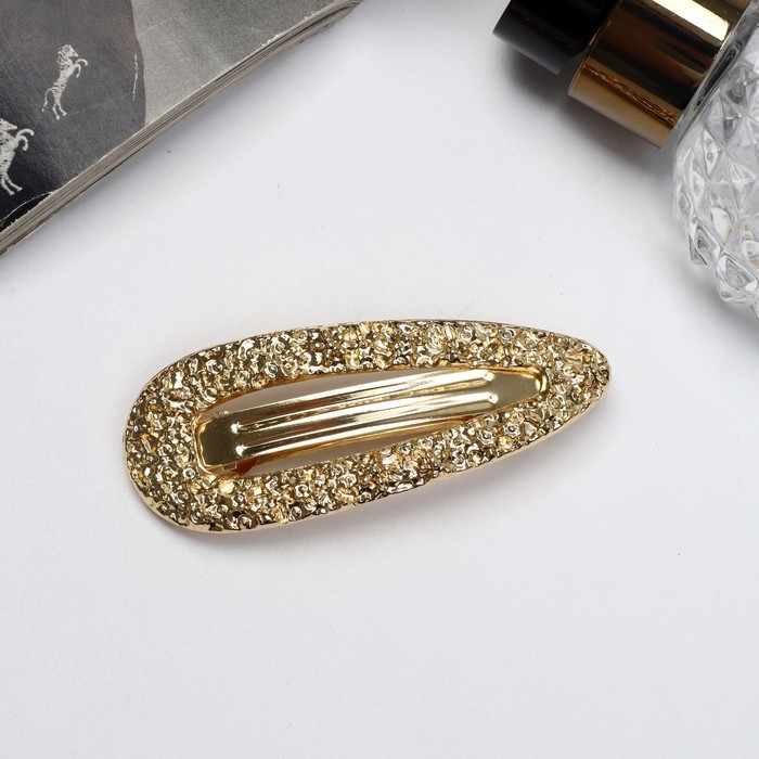 Заколка-автомат для волос Заколка-автомат для волос "Либерти лава" невидимка, 2,5х7 см, золото