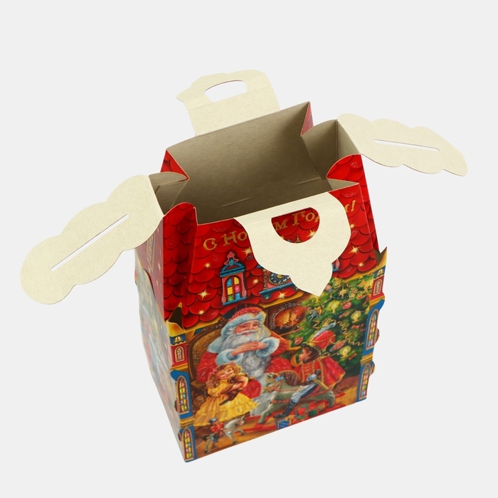 Новый год. Подарочная коробка новогодняя Замок малый  Новый год. Подарочная коробка новогодняя Замок малый "Сияние праздника" 14,6 х 8,2 х 32 см.