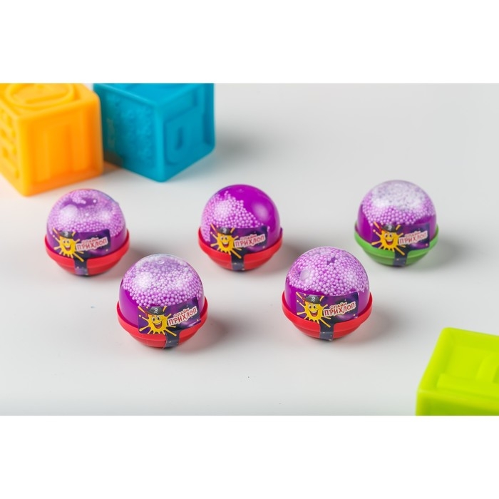 Слайм, фиолетовый капсула с шариками 40 г Слайм, фиолетовый капсула с шариками 40 г