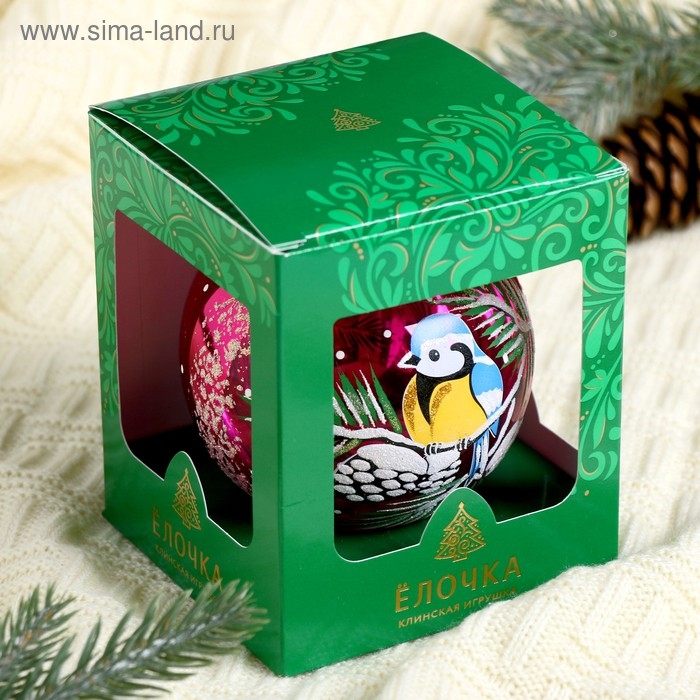 Новогодний шар Новогодний шар "Синичка" 9,5 см