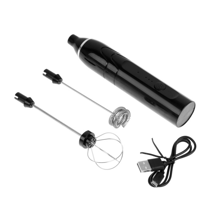 Капучинатор погружной LMR-03, с насадкой для вспенивания молока, 3 режима, АКБ, черный Капучинатор погружной LMR-03, с насадкой для вспенивания молока, 3 режима, АКБ, черный