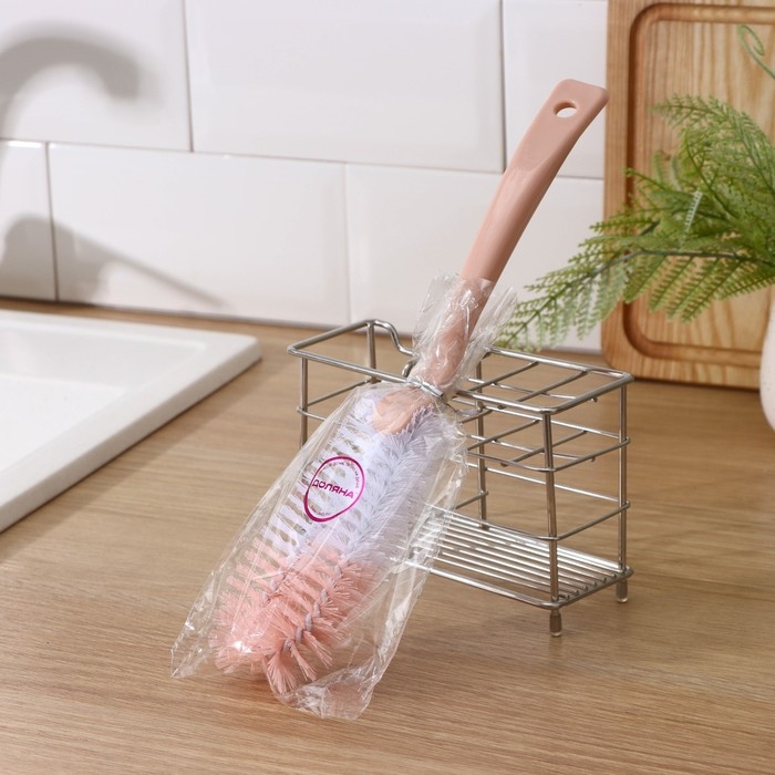 Ёршик для посуды двойной Доляна, 31×6 см, цвет МИКС Ёршик для посуды двойной Доляна, 31×6 см, цвет МИКС