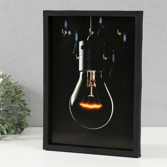 Ключница открытая Ключница открытая "Лампочка. Лофт" 5 крючков, 23х32 см